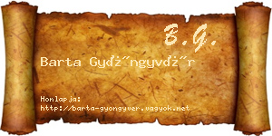 Barta Gyöngyvér névjegykártya