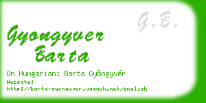 gyongyver barta business card
